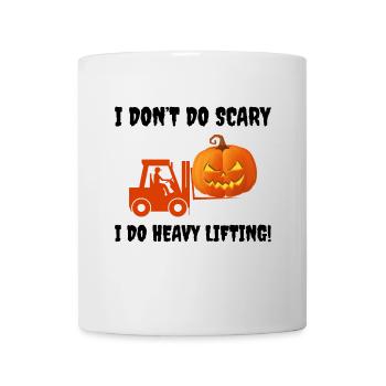 Halloween themed Forklift Operator Pumpkin Funny - Mug - white - Front