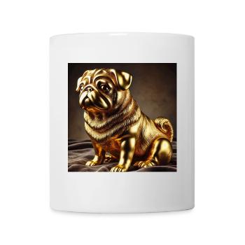 Sculpture de carlin d’or - Mug blanc - blanc - Devant