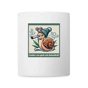 Better too late than ugly - Ganja Snail Joint - Mug - white - Front