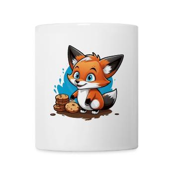 Little fox with chocolate cookies - Mug - white - Front