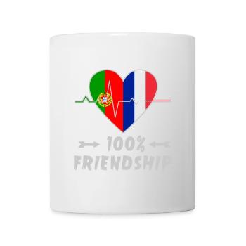 Portugal et France : amitié à 100 % - Mug blanc - blanc - Devant