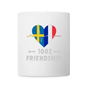 Sweden and France 100% friendship - Mug - white - Front