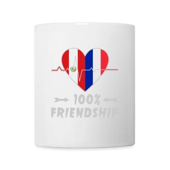 100 % amitié entre le Pérou et la France - Mug blanc - blanc - Devant