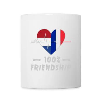 Les Pays-Bas et la France, une amitié à 100 % - Mug blanc - blanc - Devant