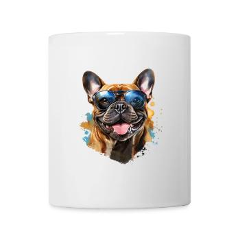 Frenchie with sunglasses - Mug - white - Front