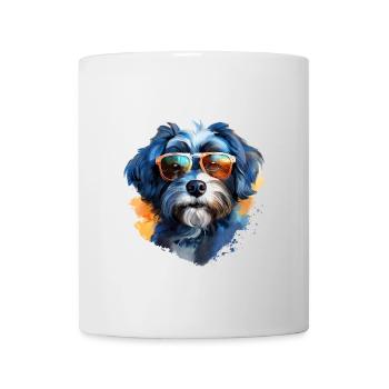 Bolonka Zwetna with sunglasses - Mug - white - Front