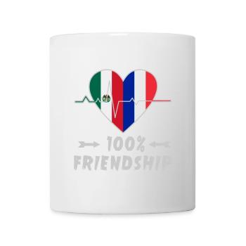 Mexico and France 100% friendship - Mug - white - Front