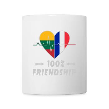 Lithuania and France 100% friendship - Mug - white - Front