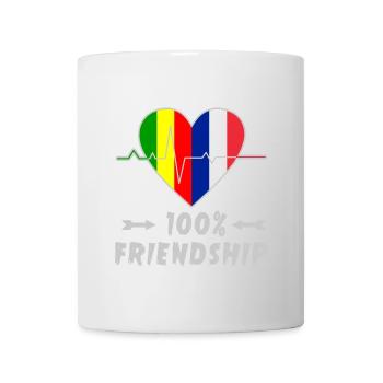 Mali und Frankreich 100% Freundschaft - Tasse - Weiß - Vorne