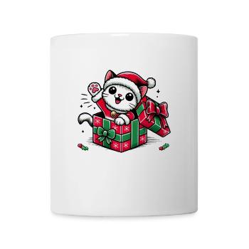 Cat Meowy Christmas High Five 4 1 - Mug - white - Front