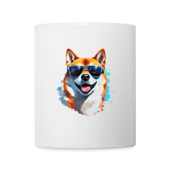Shiba Inu with sunglasses - Mug - white - Front