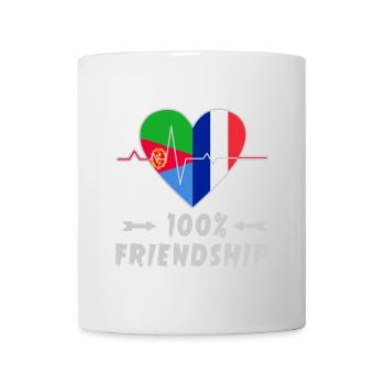 Eritrea und Frankreich 100% Freundschaft - Tasse - Weiß - Vorne