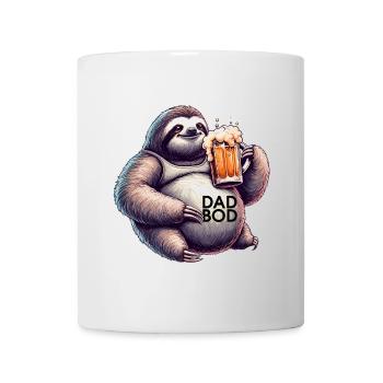 Dad Bod Bierbauch Bier Faultier Geschenk - Tasse - Weiß - Vorne