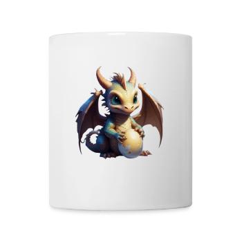 Drachenjunges mit goldenem Ei - Tasse - Weiß - Vorne
