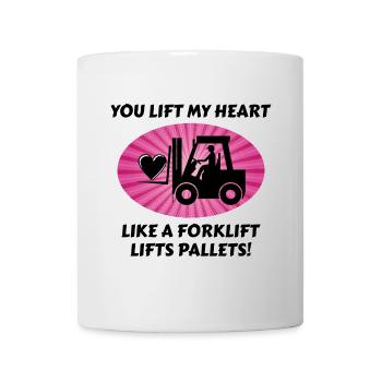 Forklift Operator Driver Valentine’s Day Funny - Mug - white - Front