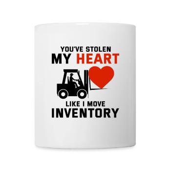 Forklift Operator Driver Valentine’s Day Funny - Mug - white - Front