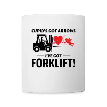 Forklift Operator Driver Valentine’s Day Funny - Mug - white - Front