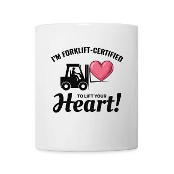 Forklift Operator Driver Valentine’s Day Funny - Mug - white - Front