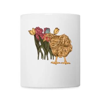 Poule Poulet du jardin printanier Poulet - Mug blanc - blanc - Devant