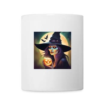 Halloween, Witch, Pumpkin - Mug - white - Front