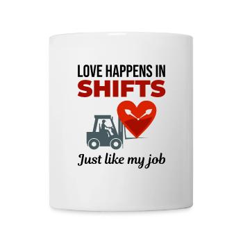 Forklift Operator Driver Valentine’s Day Funny - Mug - white - Front