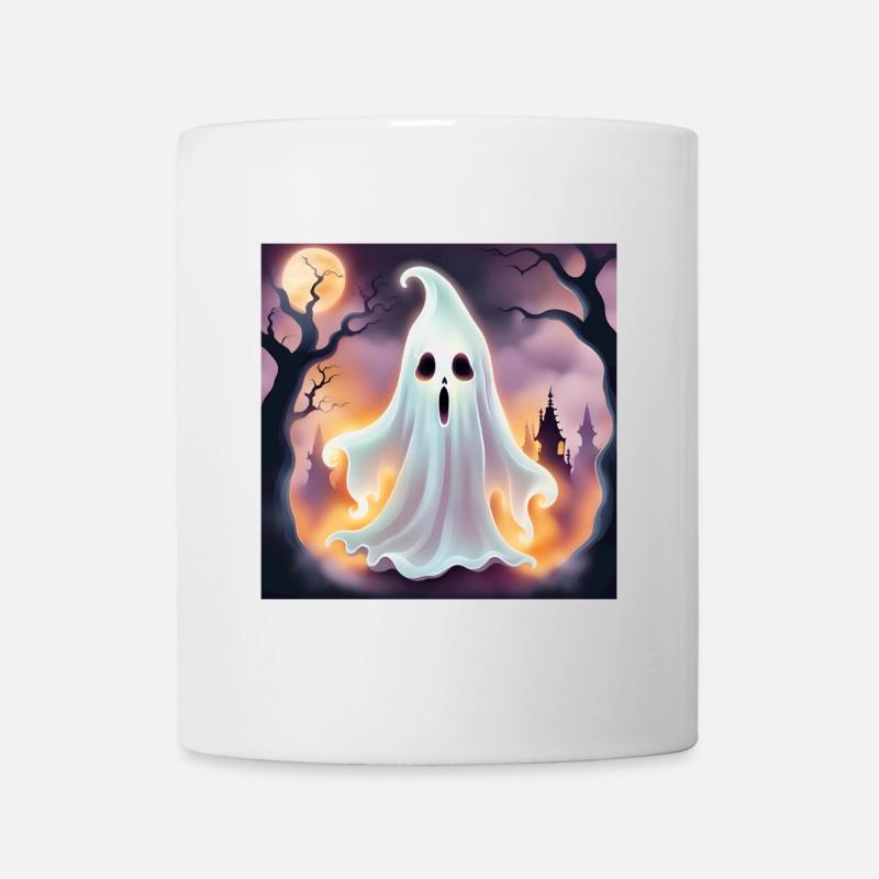 fantôme, halloween, faire peur - Mug blanc - blanc