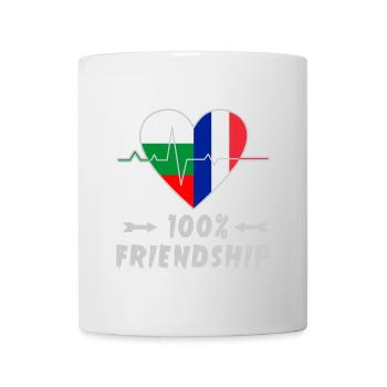 Bulgaria and France 100% friendship - Mug - white - Front