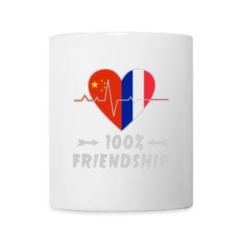 100 % amitié entre la Chine et la France - Mug blanc - blanc - Devant