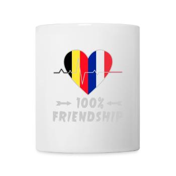 Belgium and France 100% friendship - Mug - white - Front