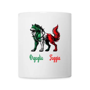 Der stolz von Foggia Italien Flagge - Tasse - Weiß - Vorne