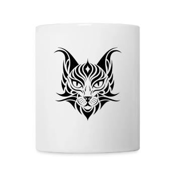 Chat Animal de compagnie Tribal Tattoo - Mug blanc - blanc - Devant