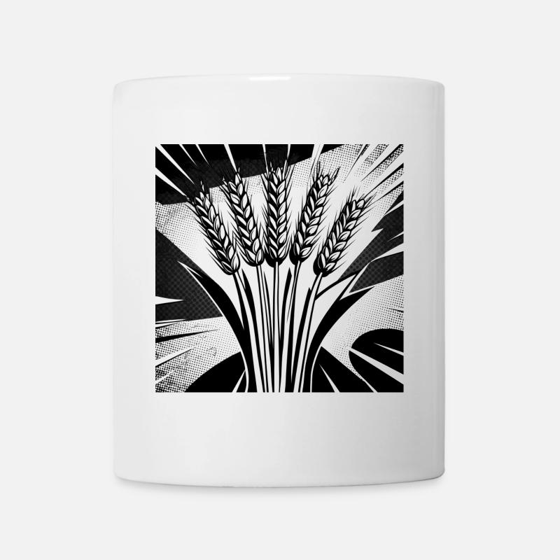 5 épis de blé - Mug blanc - blanc