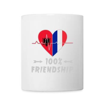 L'Albanie et la France : amitié à 100 % - Mug blanc - blanc - Devant