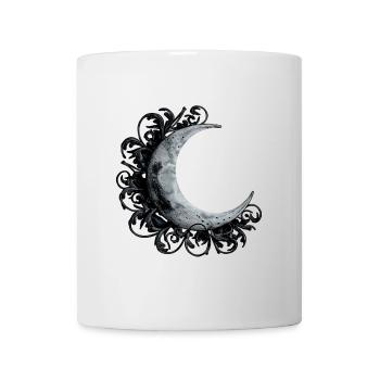 mondsichel mit ranken, gothic motiv - Tasse - Weiß - Vorne
