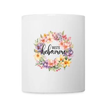 Beste Hebamme - personalisierbares Design - Tasse - Weiß - Vorne