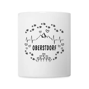 Oberstdorf Berge Blumen Wandern Liebe - Tasse - Weiß - Vorne