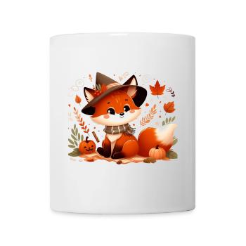 Fuchs Herbst 6 - Tasse - Weiß - Vorne
