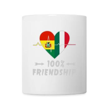 Bolivia and Italy 100% friendship - Mug - white - Front