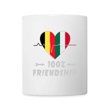 Belgium and Italy 100% friendship - Mug - white - Front