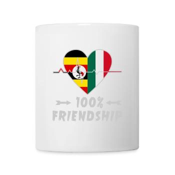 Uganda and Italy 100% friendship - Mug - white - Front