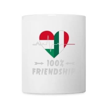 Hungary and Italy 100% friendship - Mug - white - Front