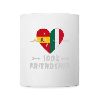 Spain and Italy 100% friendship - Mug - white - Front