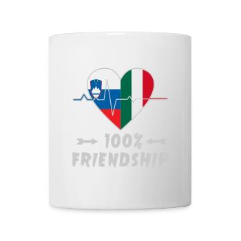 Slovenia and Italy 100% friendship - Mug - white - Front