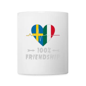 Sweden and Italy 100% friendship - Mug - white - Front