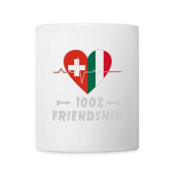 Switzerland and Italy 100% friendship - Mug - white - Front