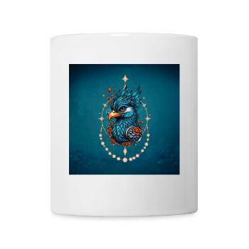 Charmant et majestueux oiseau bleu. - Mug blanc - blanc - Devant