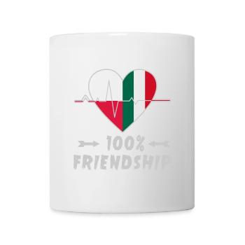 Poland and Italy 100% friendship - Mug - white - Front