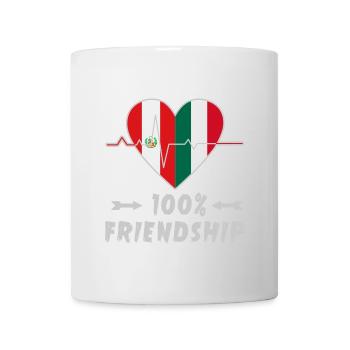 Peru and Italy 100% friendship - Mug - white - Front