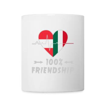 Austria and Italy 100% friendship - Mug - white - Front