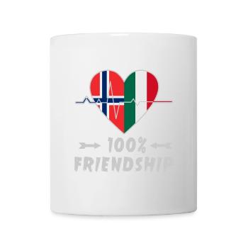Norway and Italy 100% friendship - Mug - white - Front
